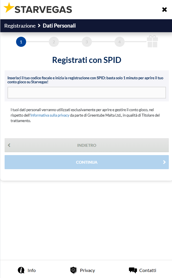 Starvegas registrati