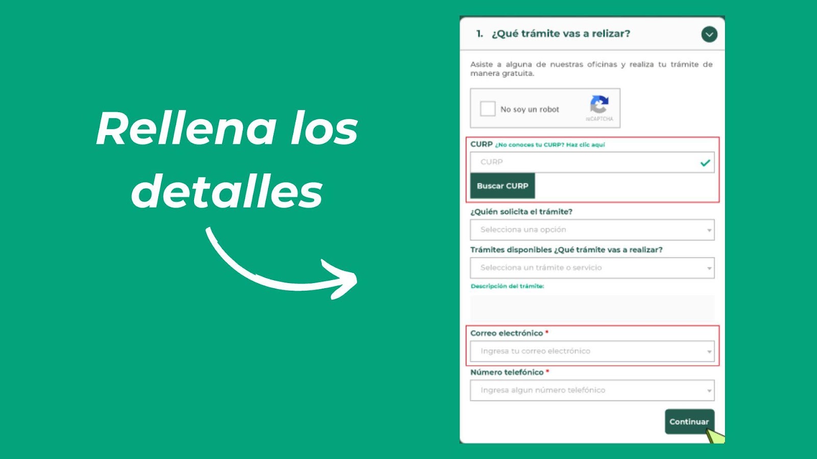 relllena los details
