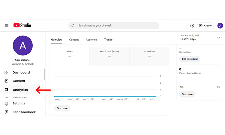 Go Through YouTube Analytics Report- youtube keyword research
