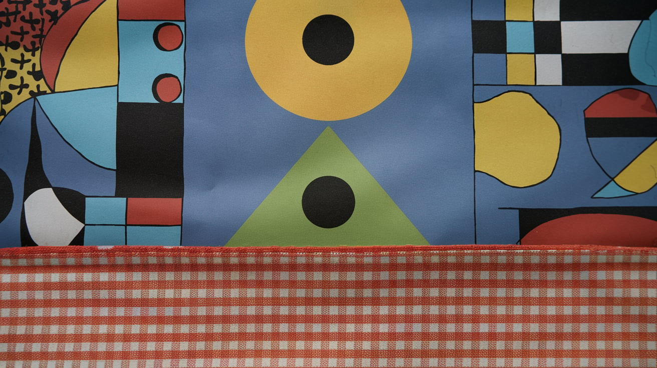 Gingham fabric fabric Miro lithograph