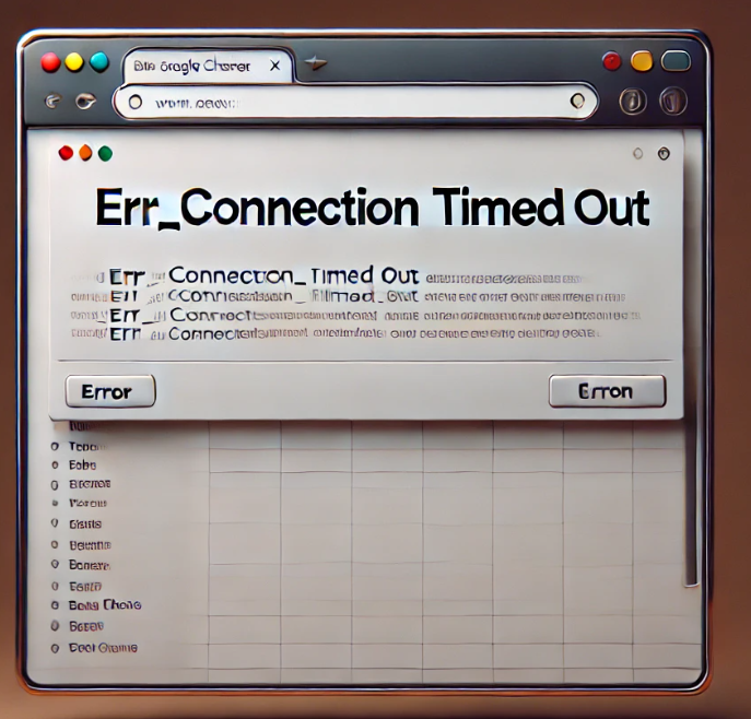 ERR_CONNECTION_TIMED_OUT