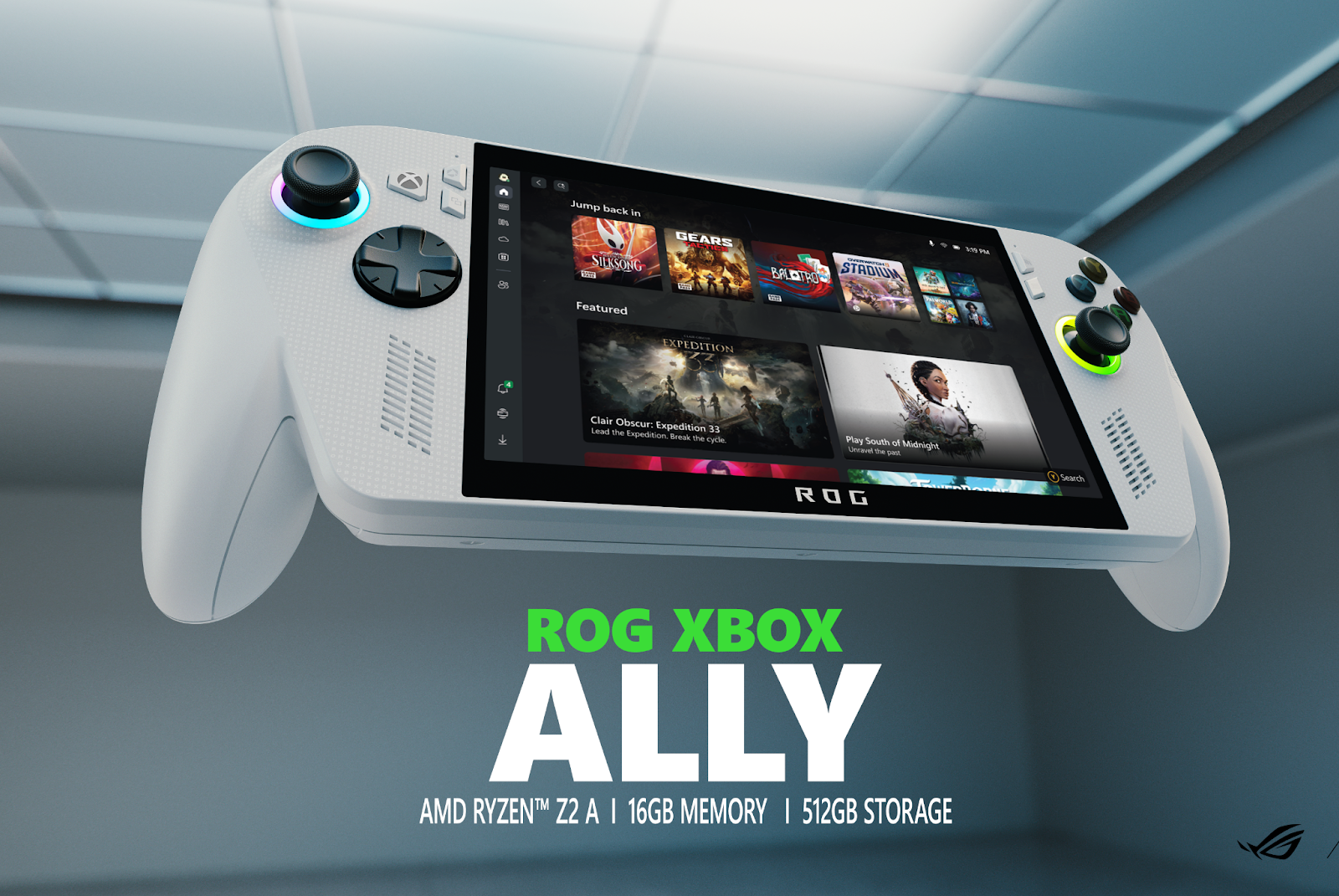ROG Xbox Ally gaming handheld.