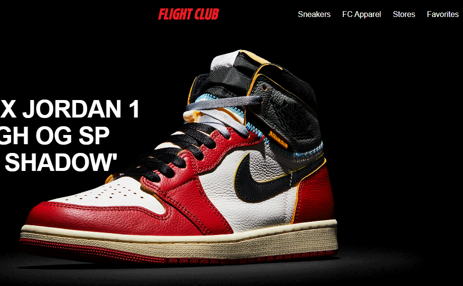 image of flight club website