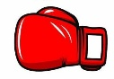 A red boxing glove

Description automatically generated