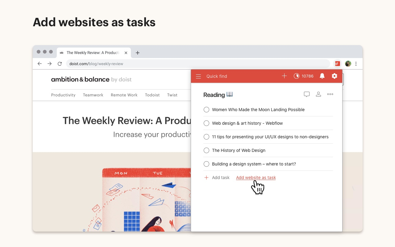 Todoist for Chrome- for Taking Notes and Managing to-do Lists 
