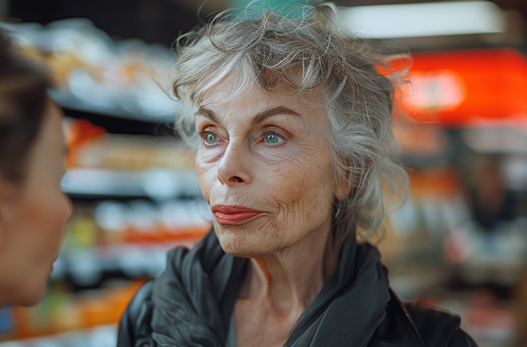 A close-up shot of a woman talking to another woman | Source: Midjourney