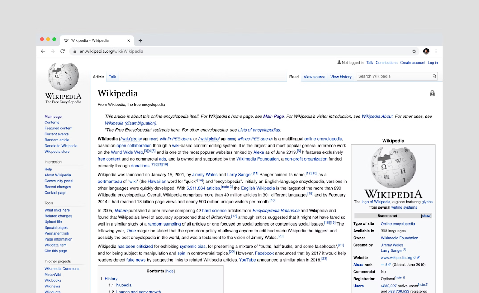 Wikipedia citation rules. A page on Wikipedia that shows how Wikipedia was developed and is managed.