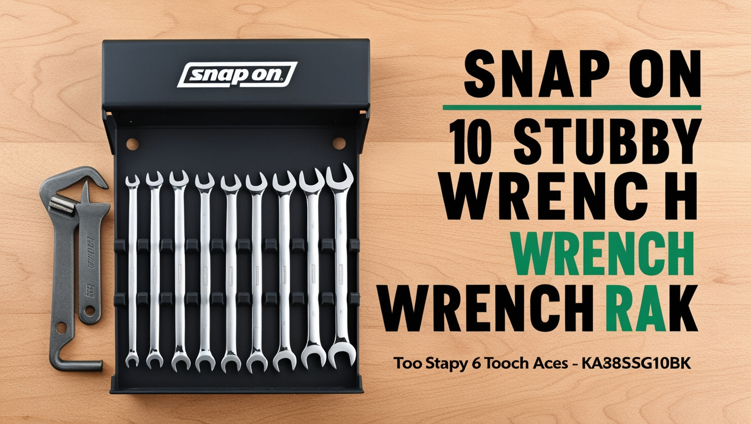 Snap On 10 Tool Stubby Wrench Rack - KA384SSG10BK