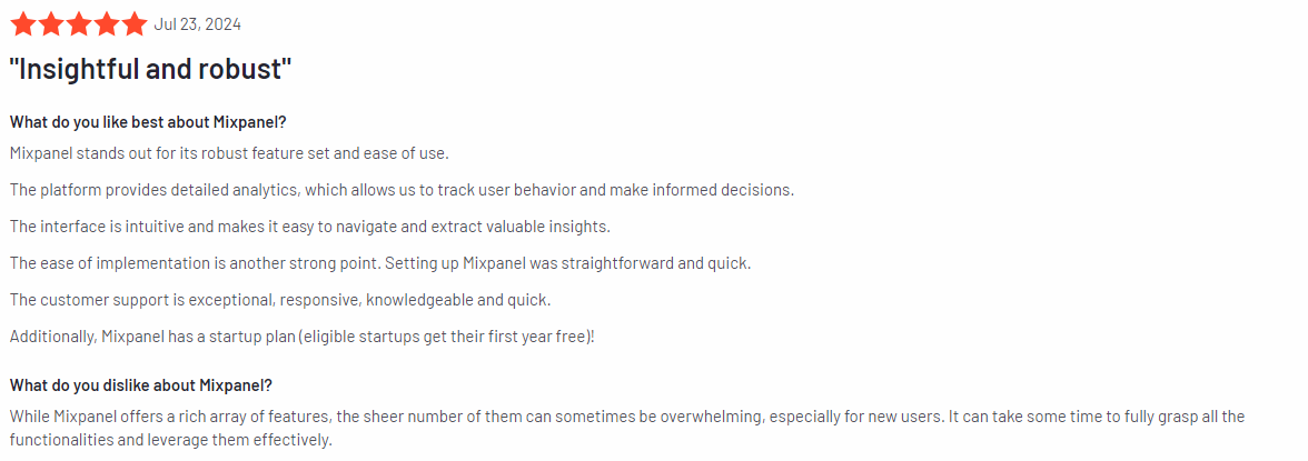 Mixpanel review