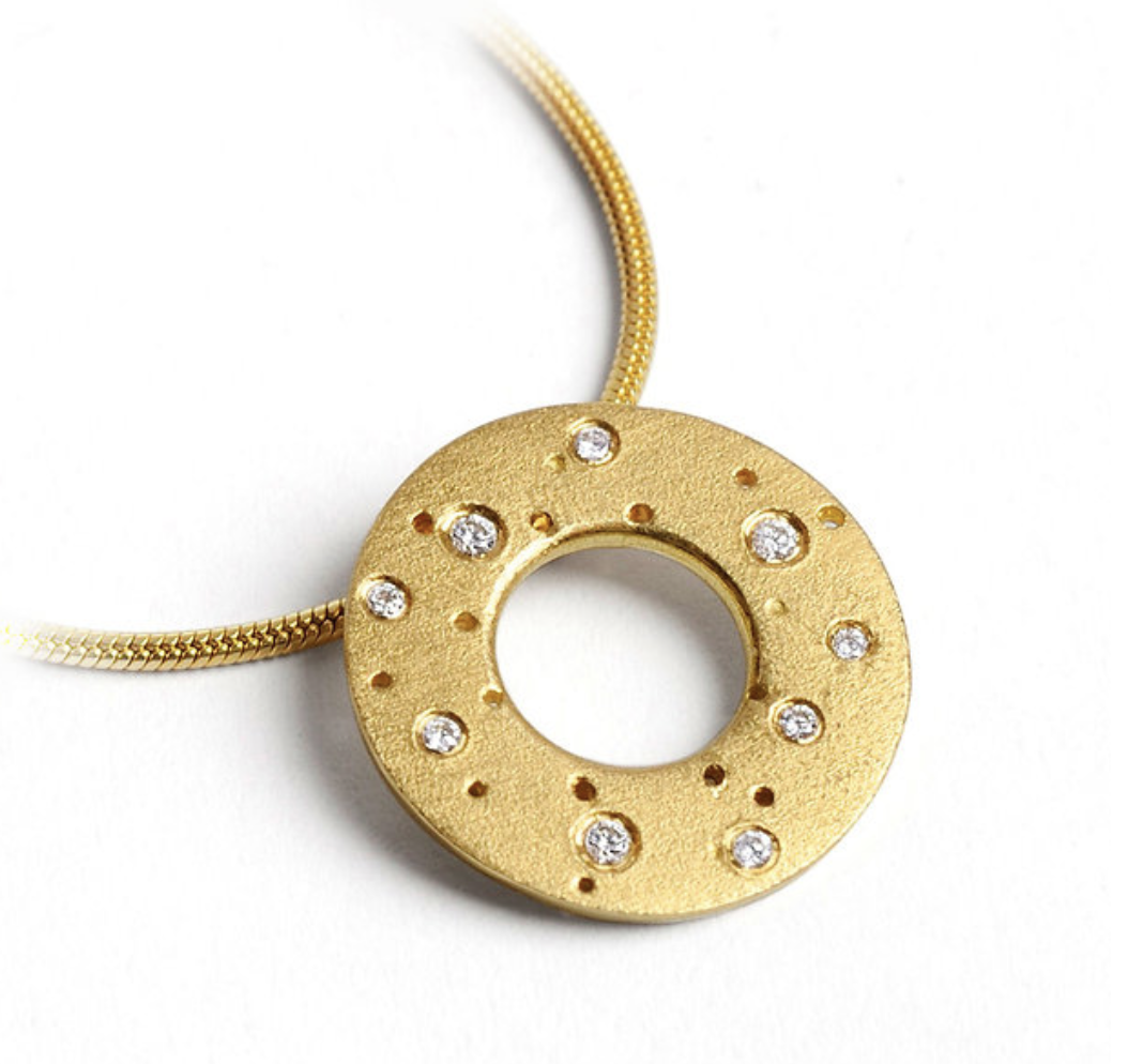 18ct gold diamond polo necklace