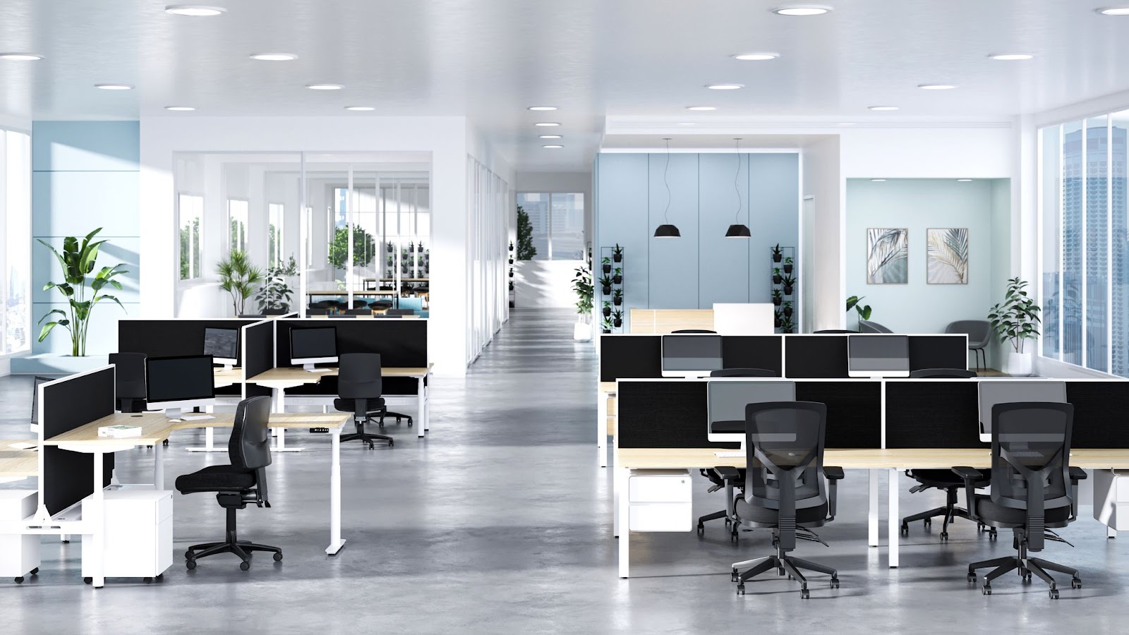sustainable office furniture in a workspace