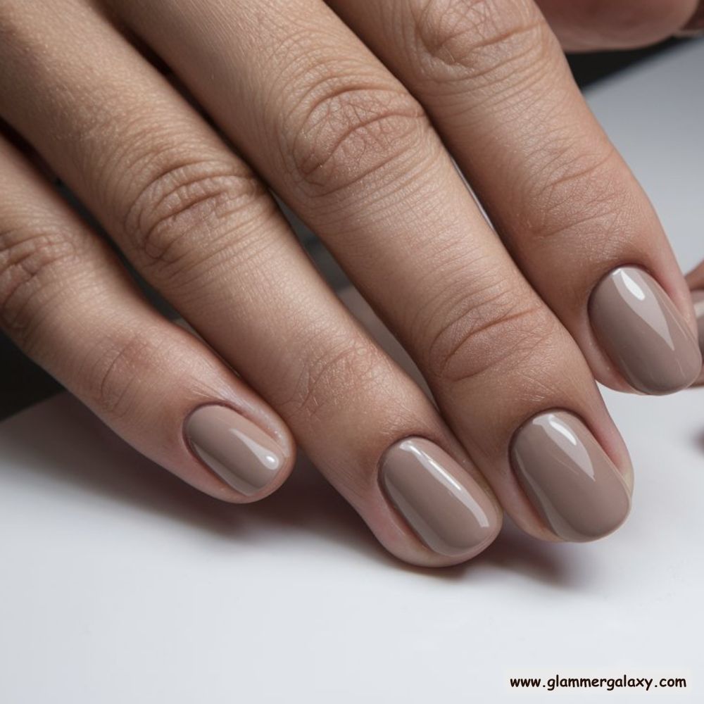 Neutral Winter Nails having Glossy Naturals
