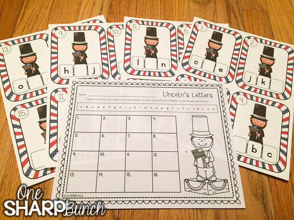 Here’s a great collection of President’s Day activities for kids, including President’s Day crafts, Abraham Lincoln activities, ideas for patriotic math and literacy centers, and FREE George Washington printables!