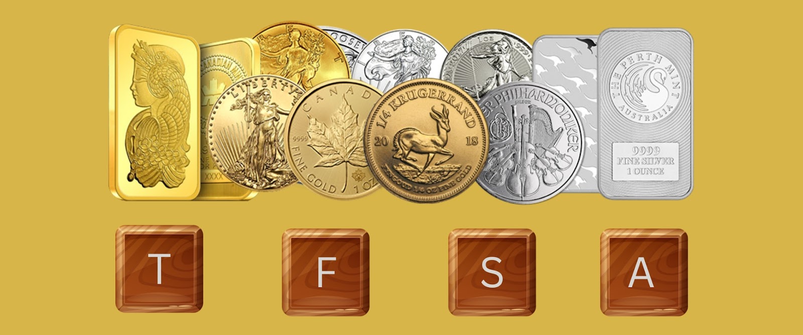 Gold Silver Bullion Bars Coins