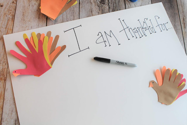 Turkey Handprint Thankful Chart