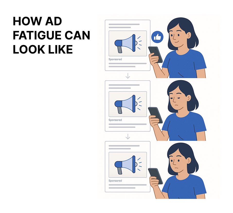 How ad fatigue can look like illustration 