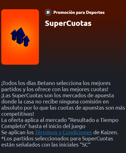 SuperCuotas Betano