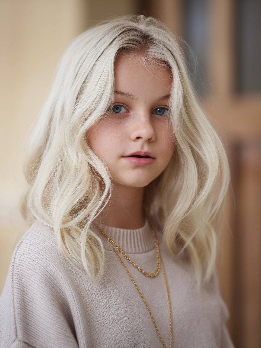 10. Soft White Blonde Waves