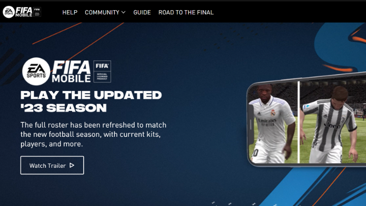 FIFA Mobile on EA Sports website