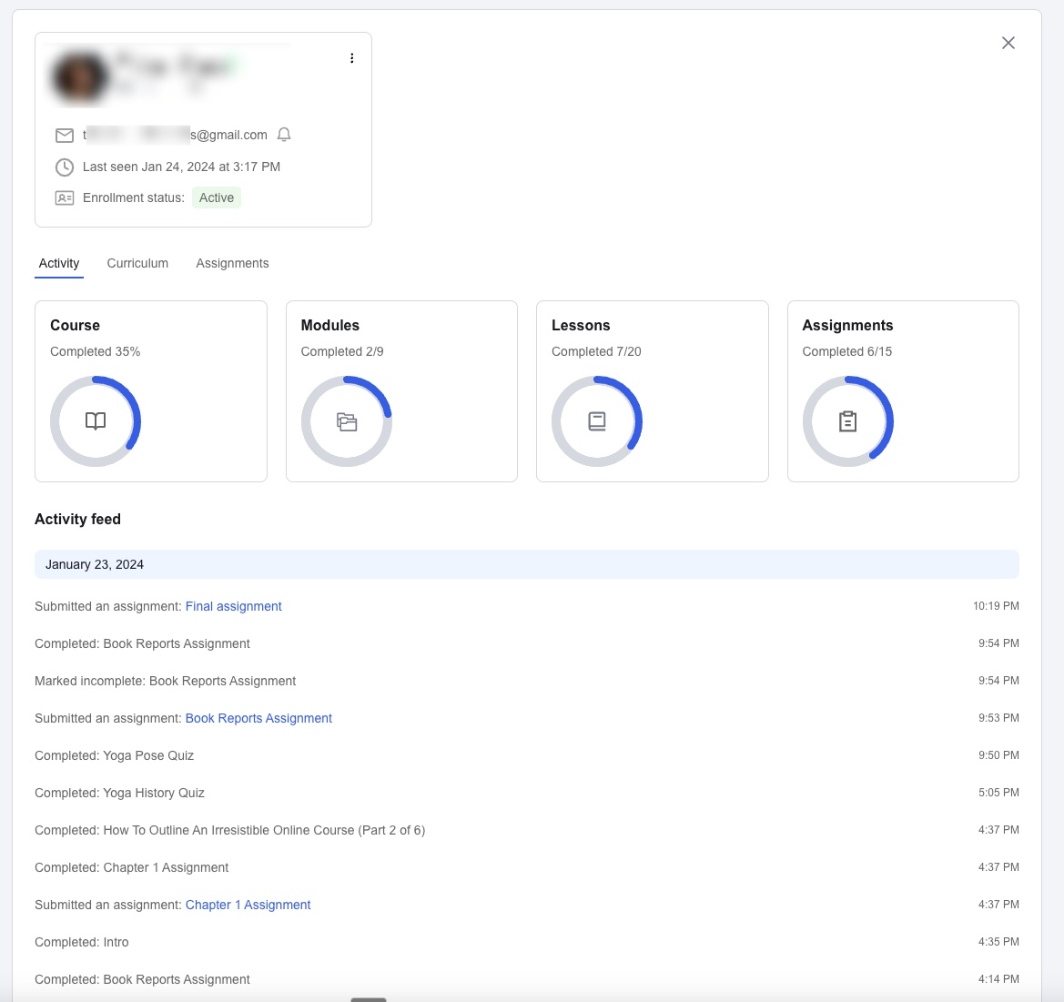 groupapp progress reports