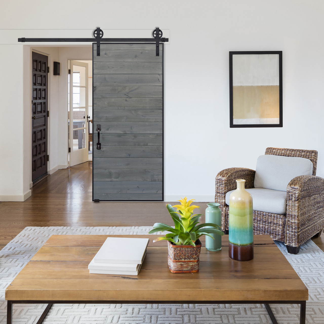 Iron Plank Barn Door Style