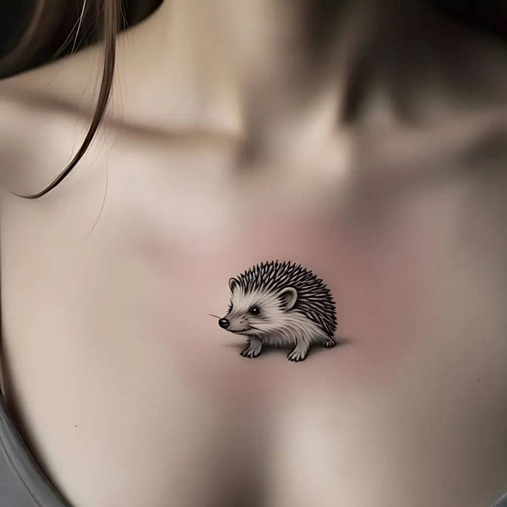 Minimalist Hedgehog Tattoo