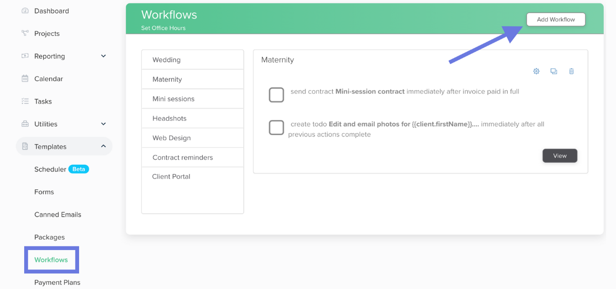 Dubsado Workflows