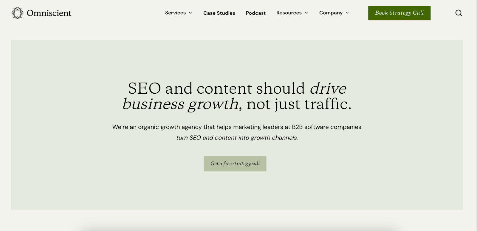 Omniscient Digital, an SEO company for SaaS