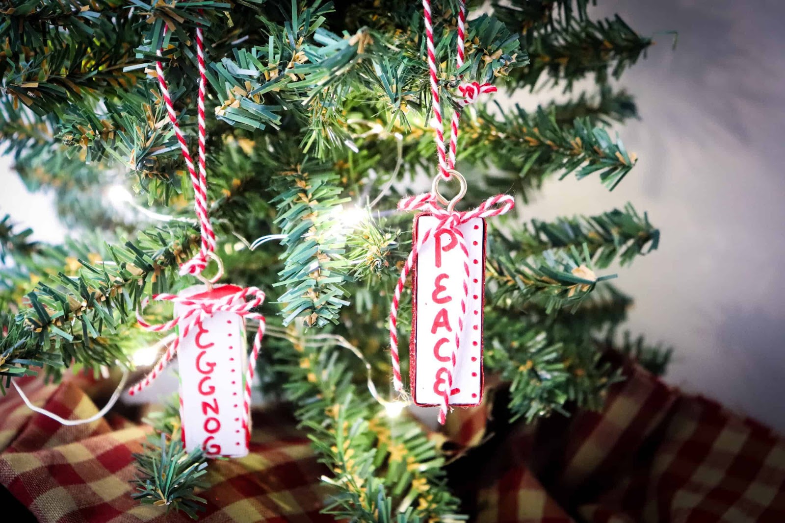 Wooden Jenga Christmas Ornaments