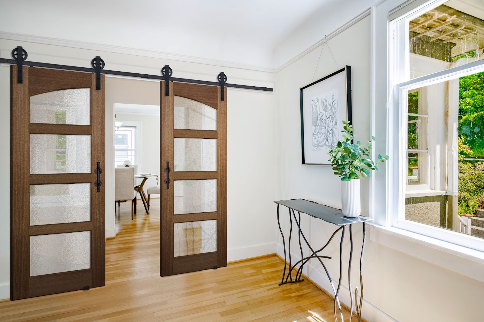 Glass Barn Door Style