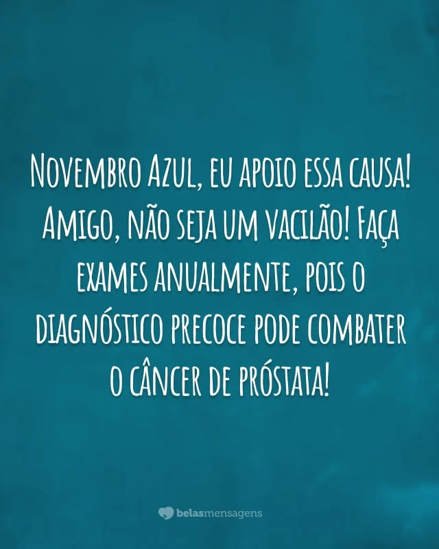 mensagem do novembro azul