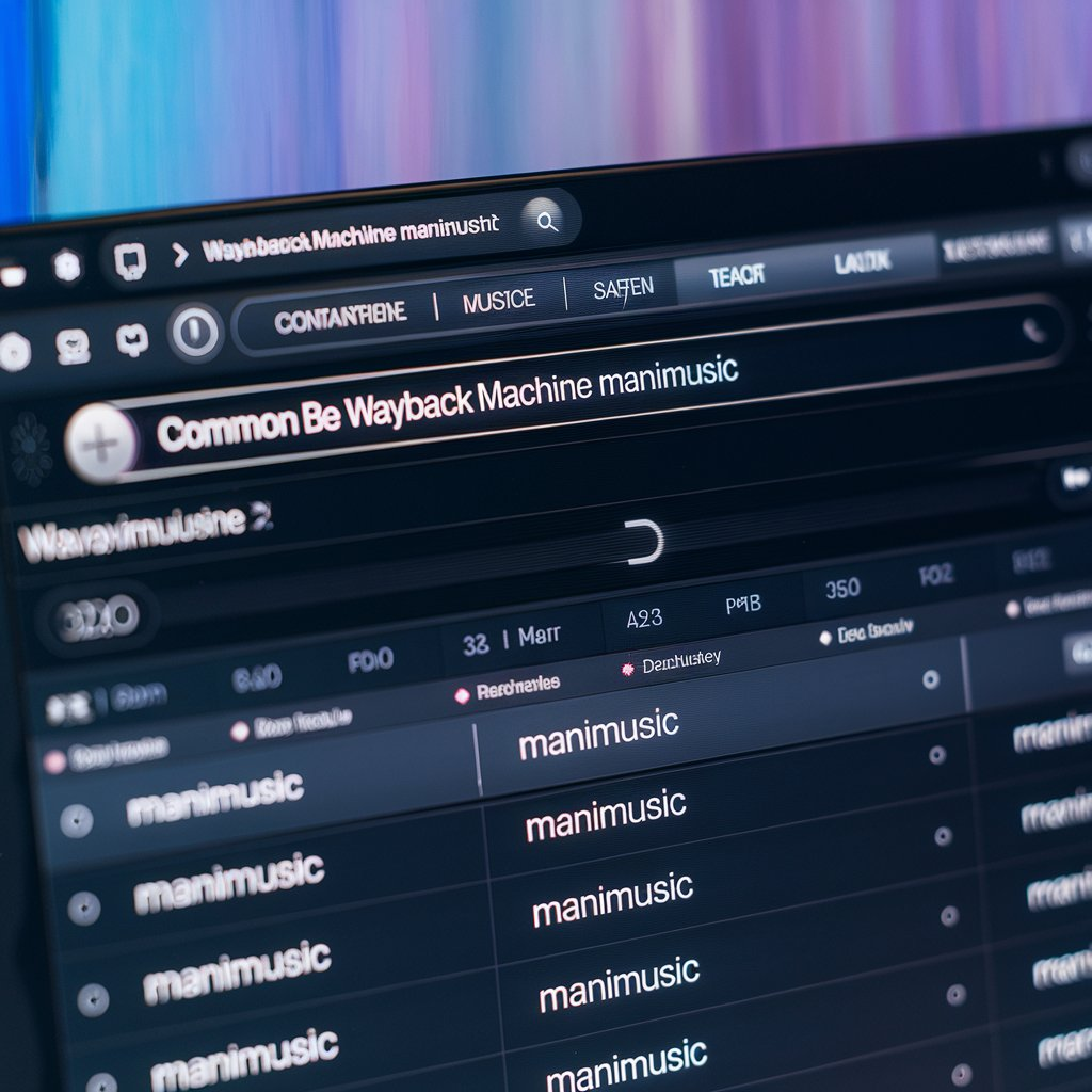 Common Be Wayback Machine ManiMusic