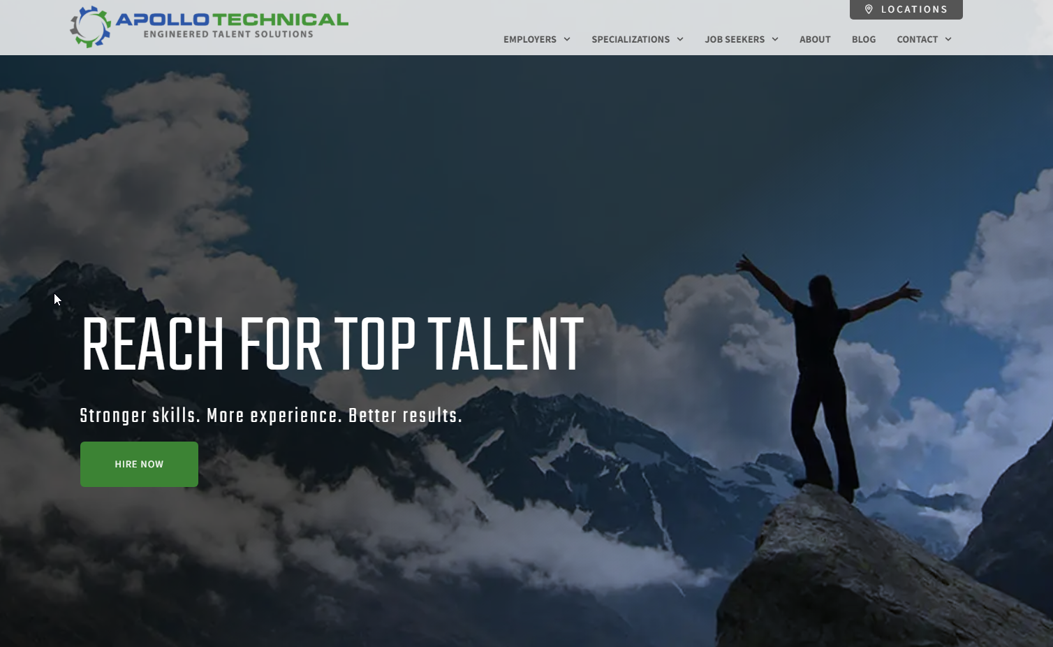 Screenshot of Apollo Technical's home page