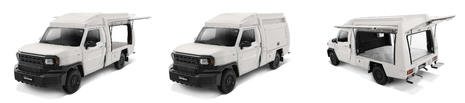 A white truck with black wheels

AI-generated content may be incorrect.