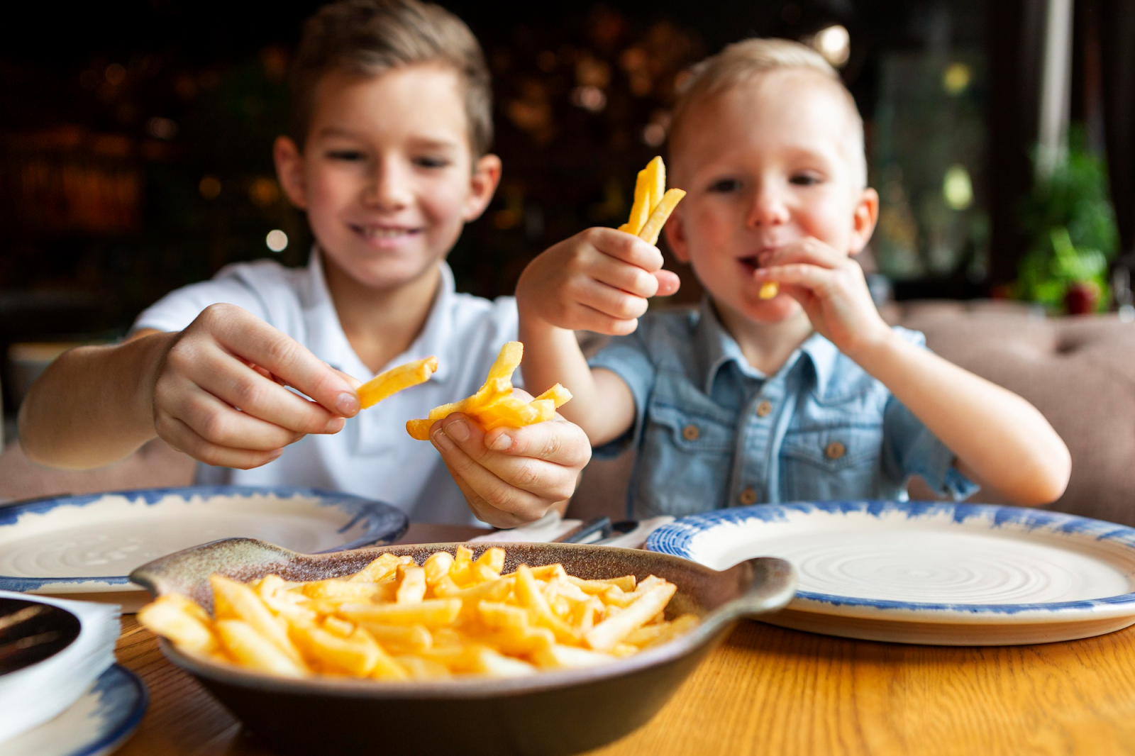 Kids Eating French Fries 