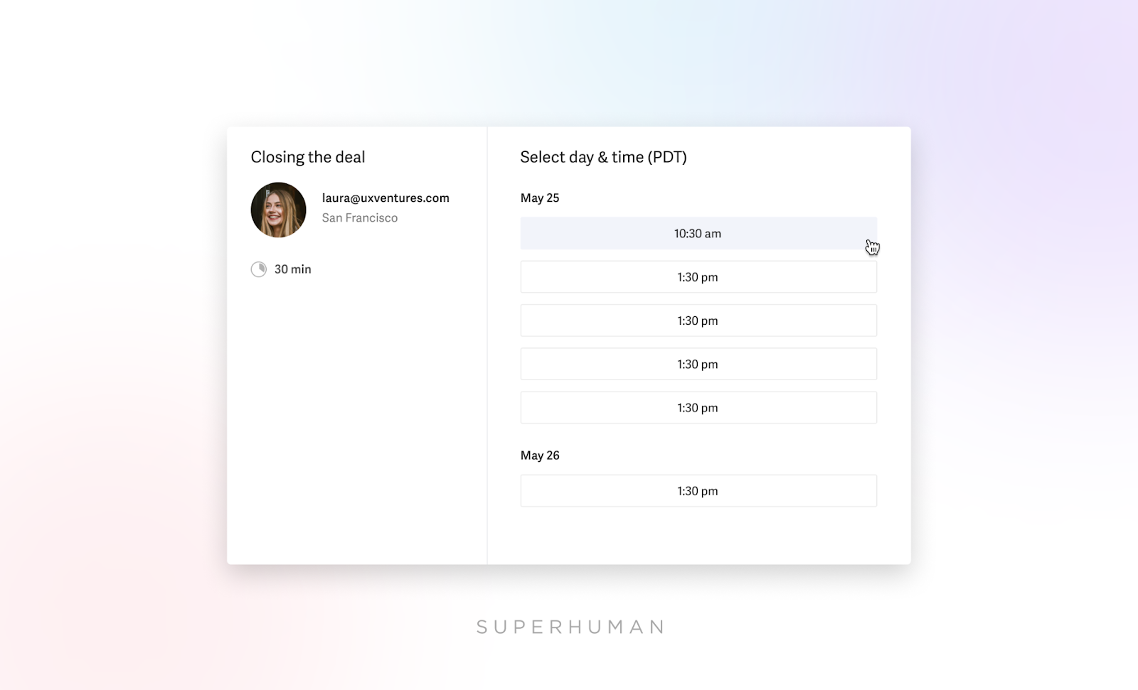 Share Availability from Superhuman