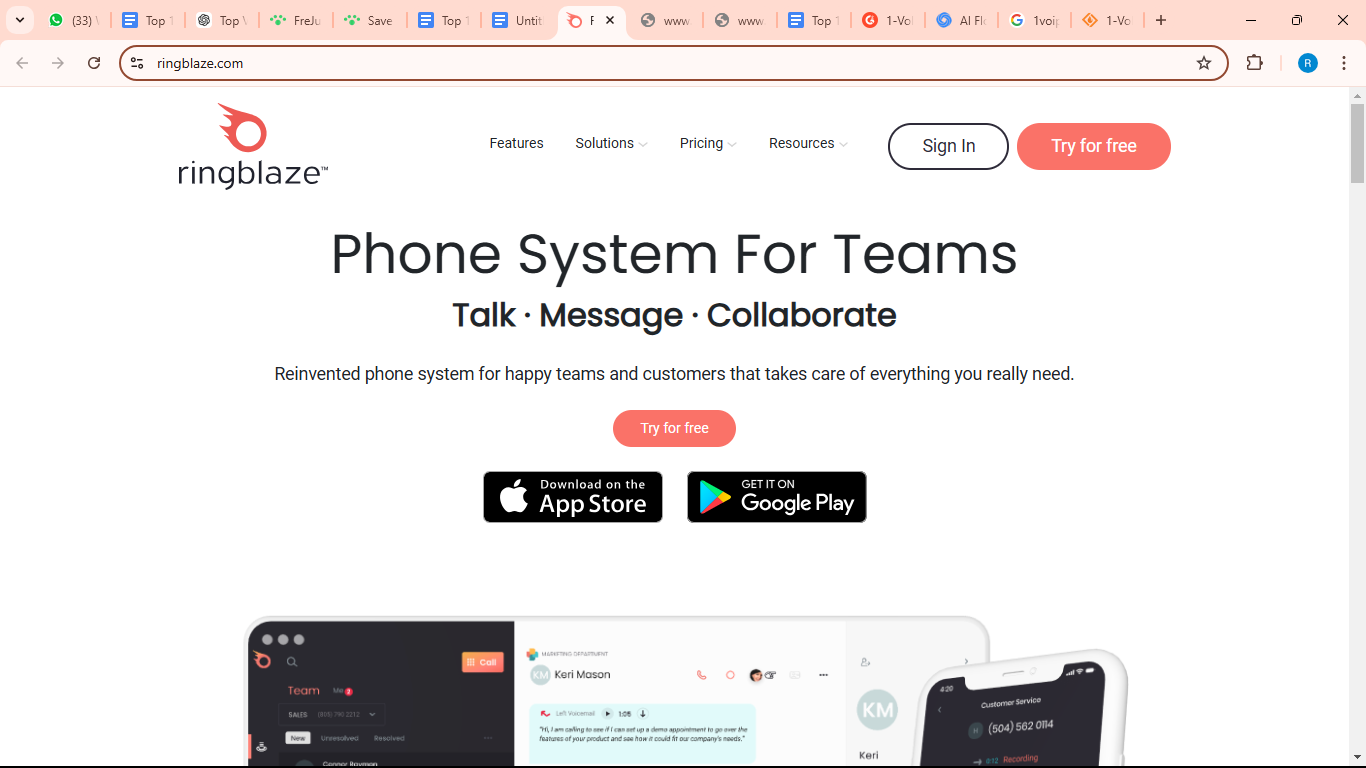 Ringblaze – VoIP for Collaboration-Driven Teams