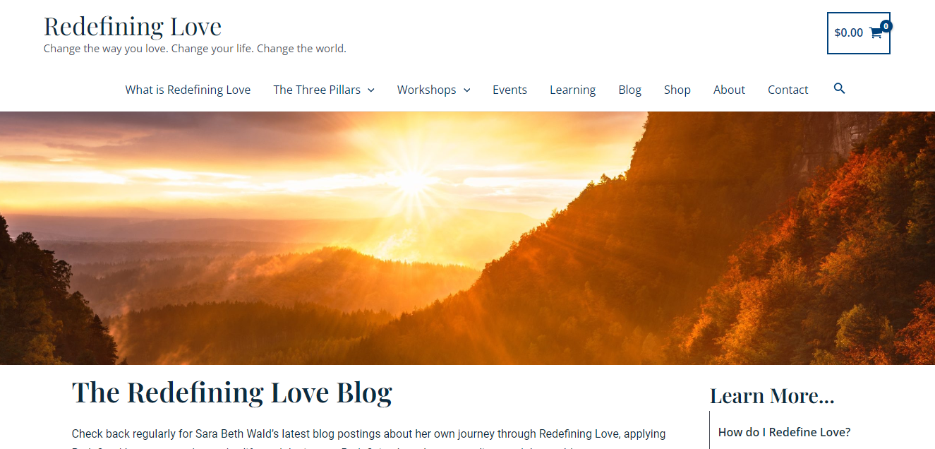 Redefine Love blog homepage - one of the top love blogs