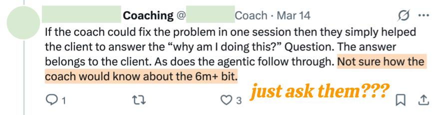 Coaching tweets: