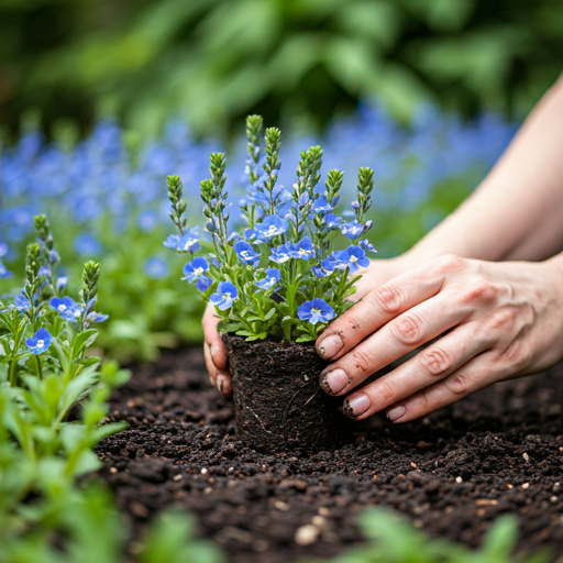 Planting Speedwell Flowers