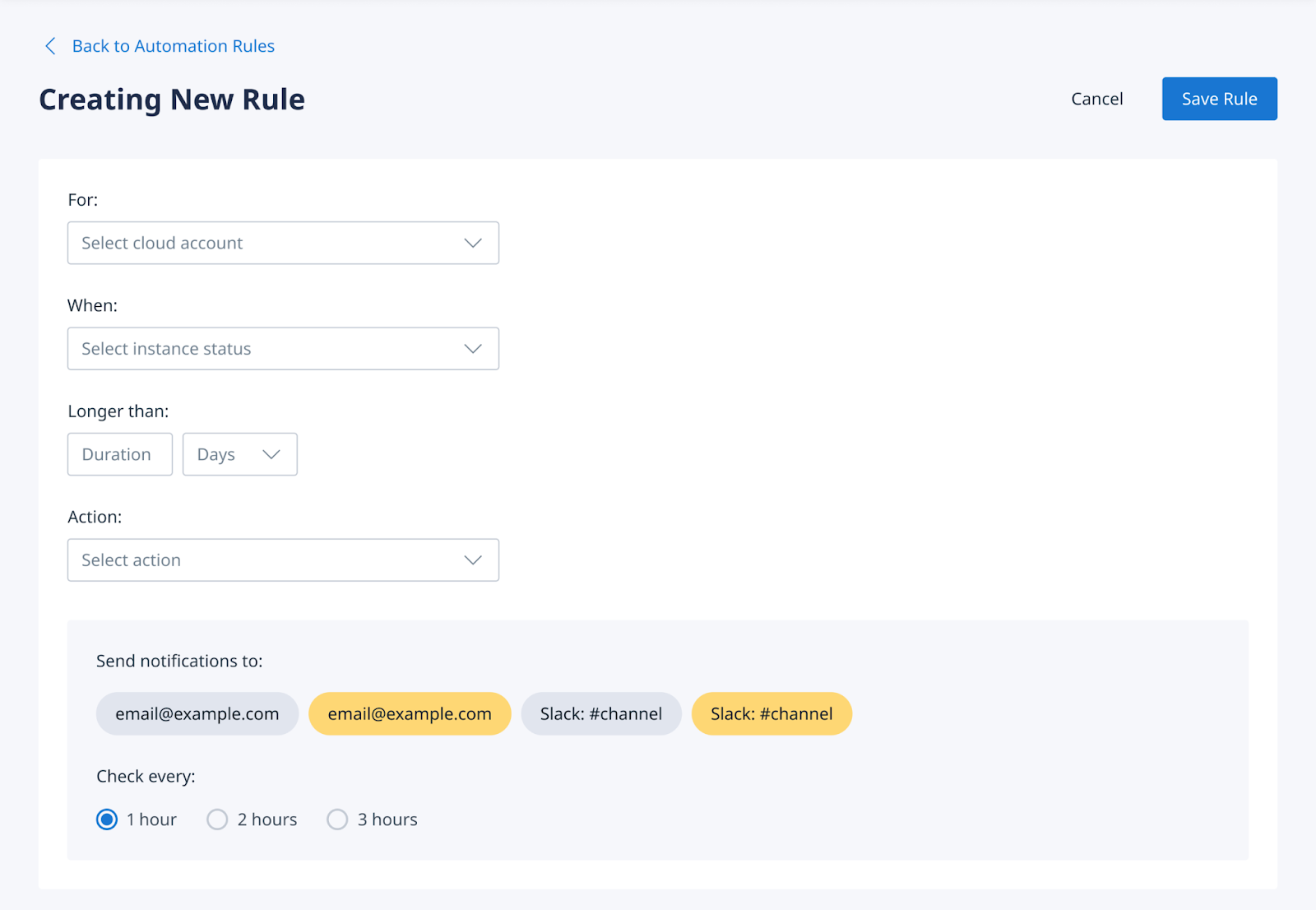 Automation Rule Creation