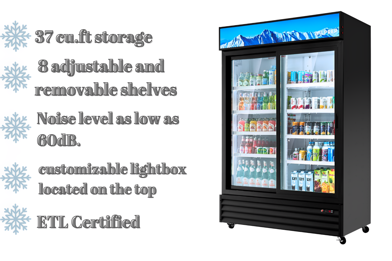 double door commercial refridgerator