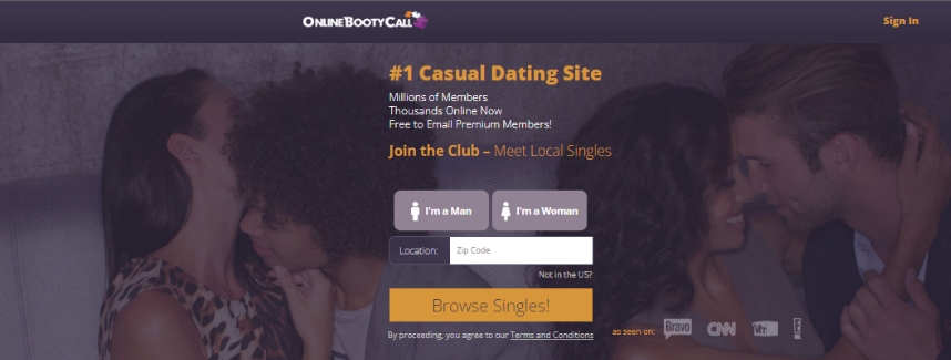 onlinebootycall.com dating site homepage