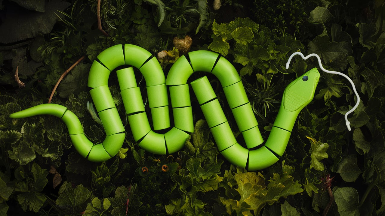 Green Jointed Snake Toy