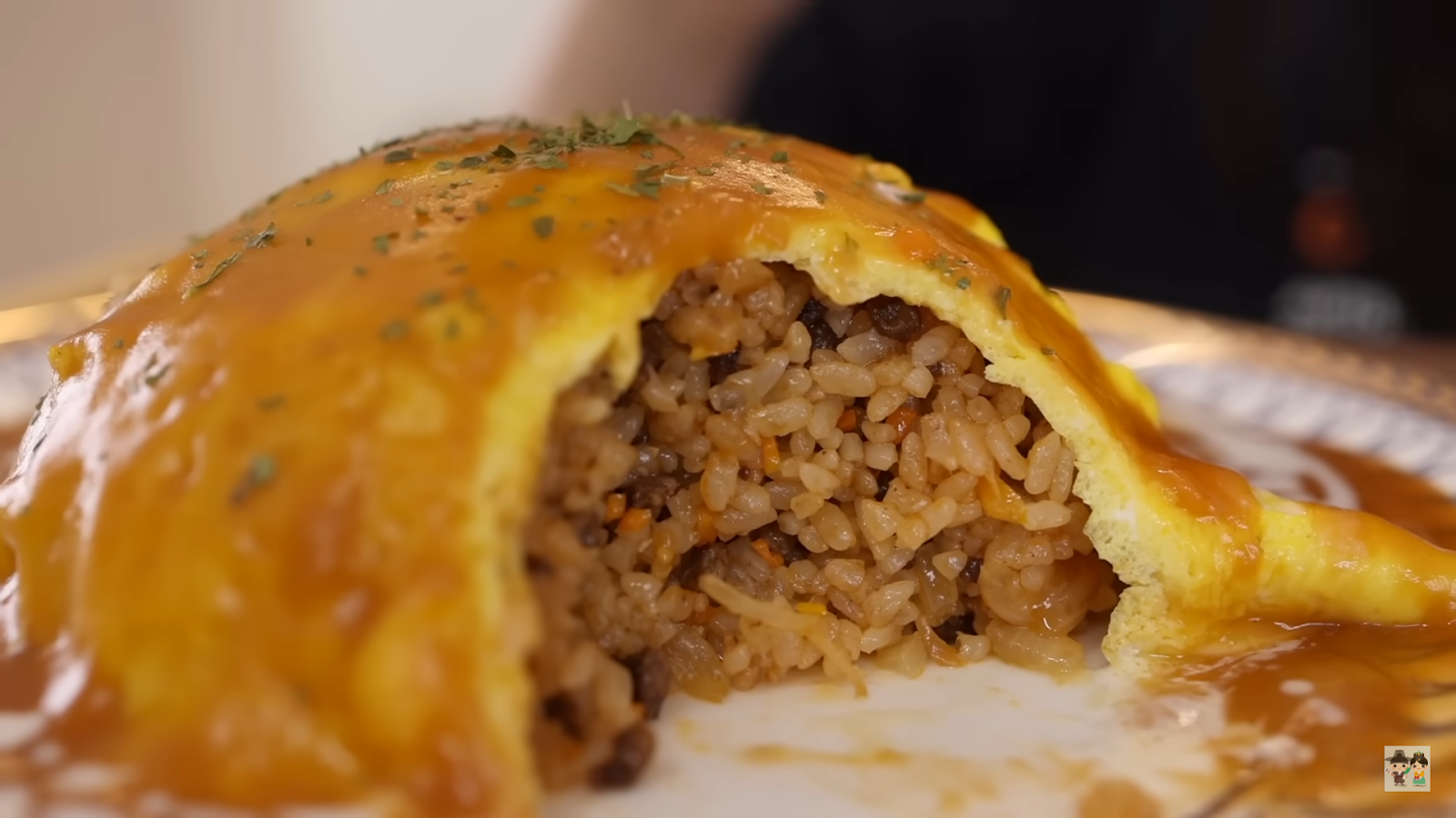 A bowl of Omurice made by Aaron and Claire
