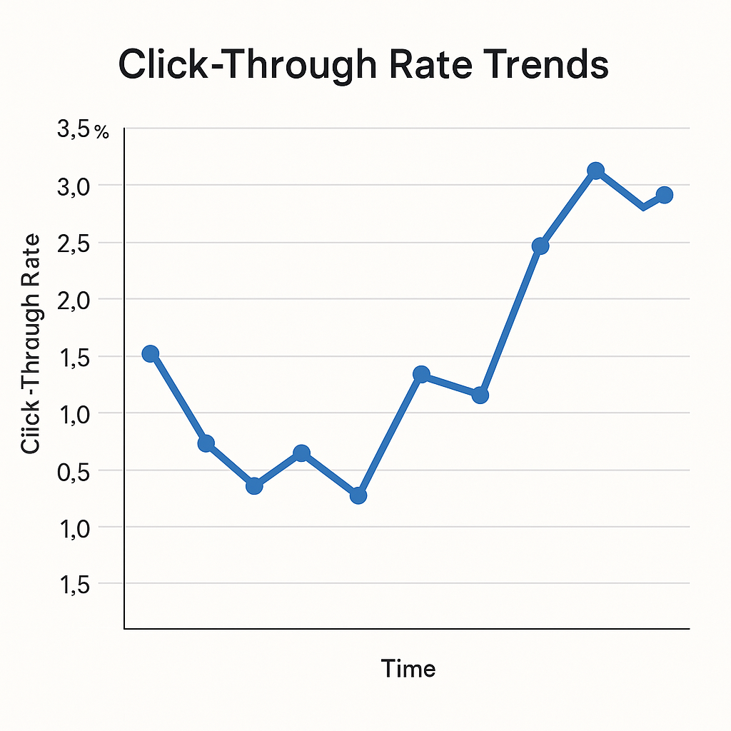 Graph Showing Click-Through Rate Trends