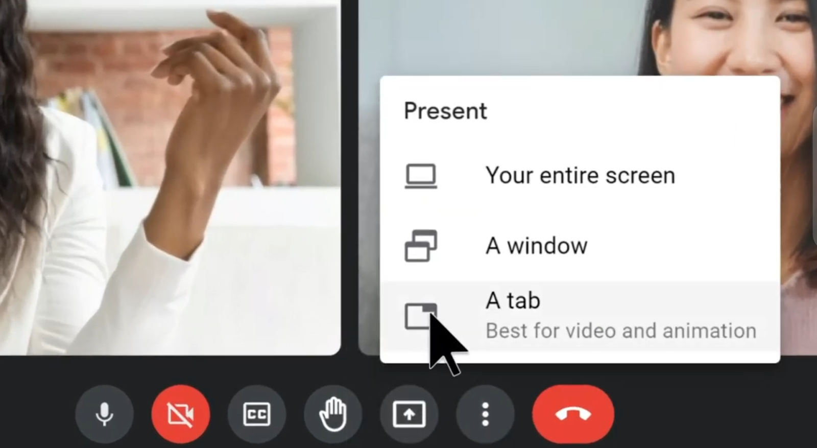 How to share screen on Google Meet