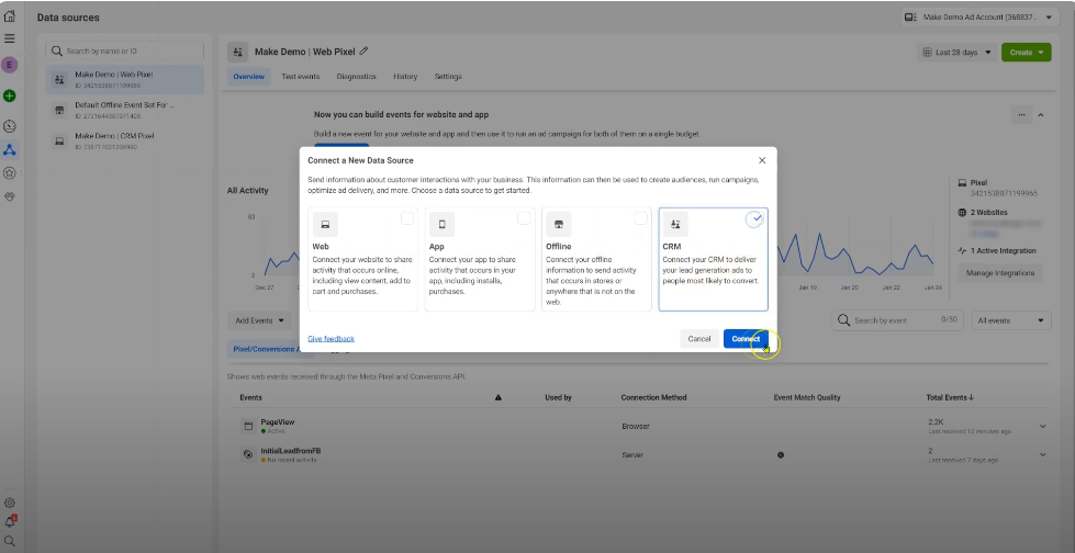 Create a CRM Pixel-axiabits