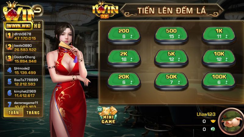 Chơi bài tiến lên tại iWin với mức thưởng hấp dẫn