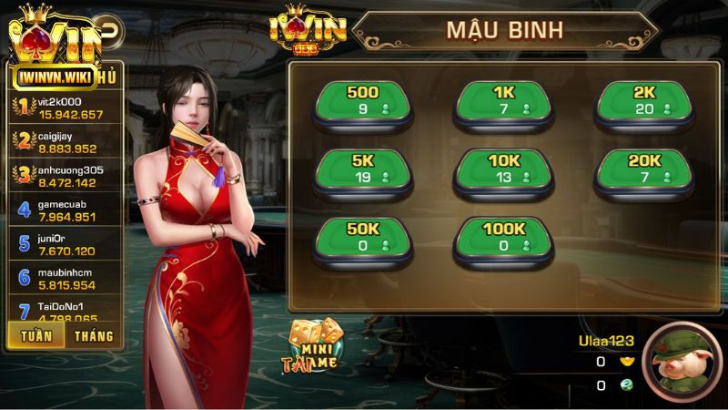 Chơi mậu binh tại cổng game iWin nhanh chóng